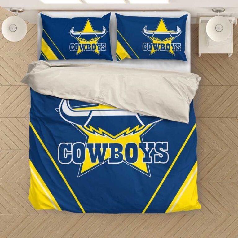 National Rugby League store - Loyal fans of North Queensland Cowboys's Bedding Duvet Cover + 1/2 Pillow Cases:vintage National Rugby League suit,uniform,apparel,shirts,merch,hoodie,jackets,shorts,sweatshirt,outfits,clothes