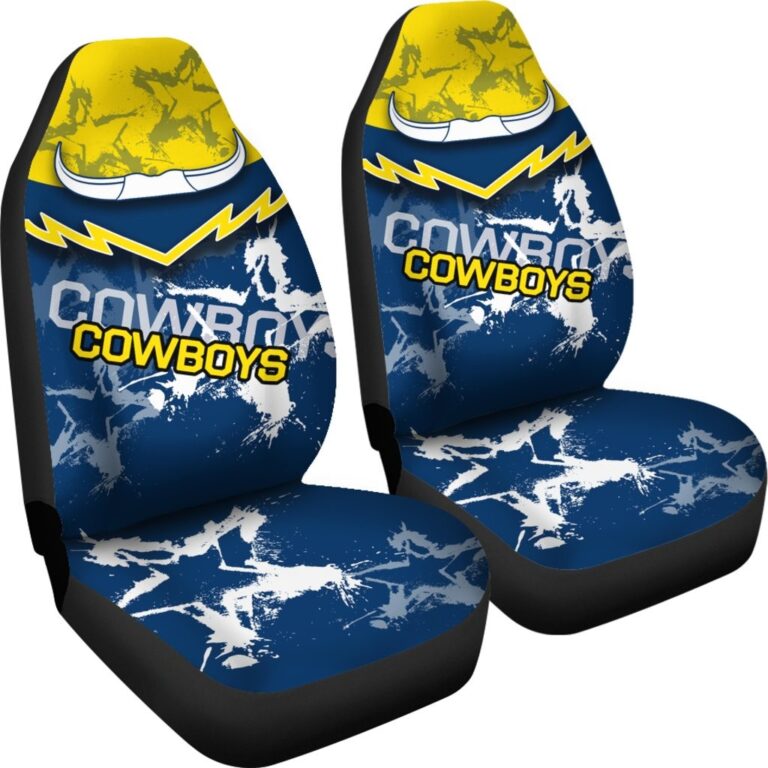 National Rugby League store - Loyal fans of North Queensland Cowboys's Set 2 Car Seat Cover:vintage National Rugby League suit,uniform,apparel,shirts,merch,hoodie,jackets,shorts,sweatshirt,outfits,clothes