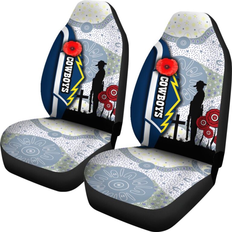 National Rugby League store - Loyal fans of North Queensland Cowboys's Set 2 Car Seat Cover:vintage National Rugby League suit,uniform,apparel,shirts,merch,hoodie,jackets,shorts,sweatshirt,outfits,clothes