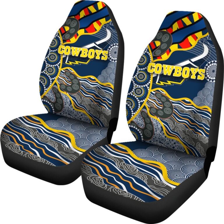 National Rugby League store - Loyal fans of North Queensland Cowboys's Set 2 Car Seat Cover:vintage National Rugby League suit,uniform,apparel,shirts,merch,hoodie,jackets,shorts,sweatshirt,outfits,clothes