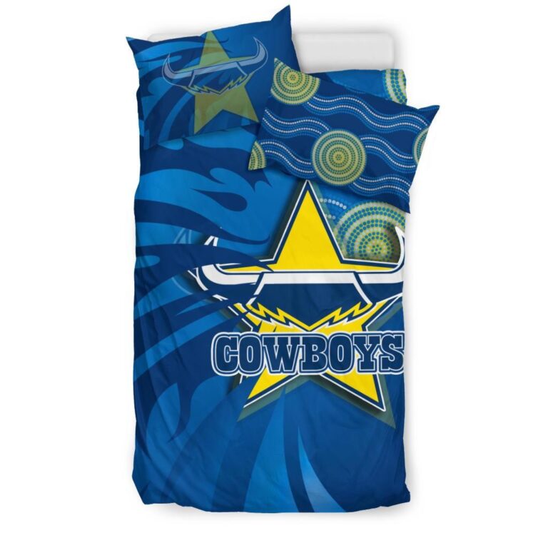 National Rugby League store - Loyal fans of North Queensland Cowboys's Bedding Duvet Cover + 1/2 Pillow Cases:vintage National Rugby League suit,uniform,apparel,shirts,merch,hoodie,jackets,shorts,sweatshirt,outfits,clothes