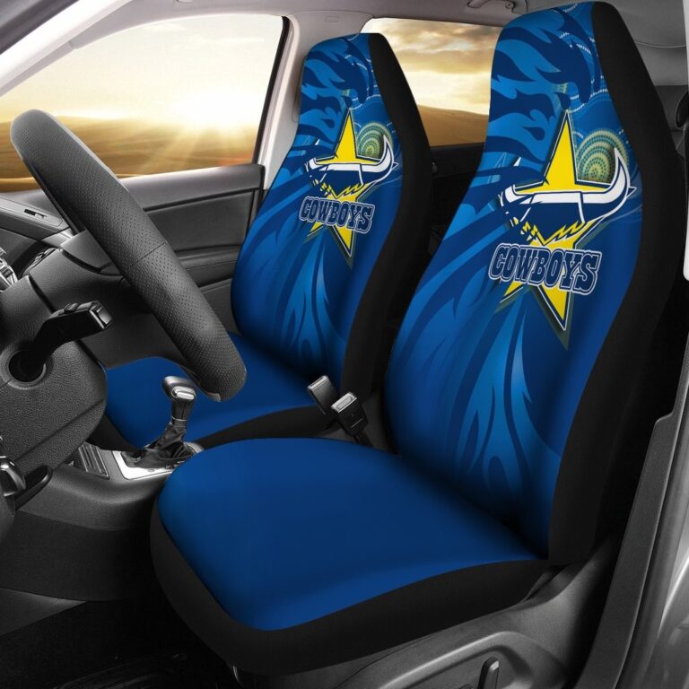 National Rugby League store - Loyal fans of North Queensland Cowboys's Set 2 Car Seat Cover:vintage National Rugby League suit,uniform,apparel,shirts,merch,hoodie,jackets,shorts,sweatshirt,outfits,clothes