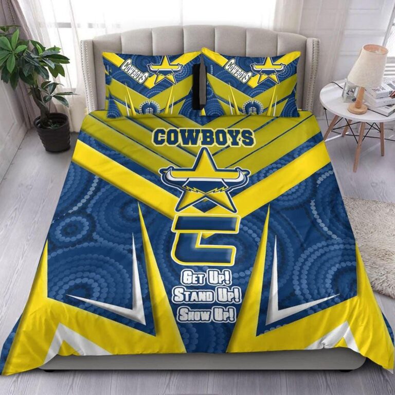 National Rugby League store - Loyal fans of North Queensland Cowboys's Bedding Duvet Cover + 1/2 Pillow Cases:vintage National Rugby League suit,uniform,apparel,shirts,merch,hoodie,jackets,shorts,sweatshirt,outfits,clothes