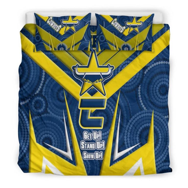 National Rugby League store - Loyal fans of North Queensland Cowboys's Bedding Duvet Cover + 1/2 Pillow Cases:vintage National Rugby League suit,uniform,apparel,shirts,merch,hoodie,jackets,shorts,sweatshirt,outfits,clothes