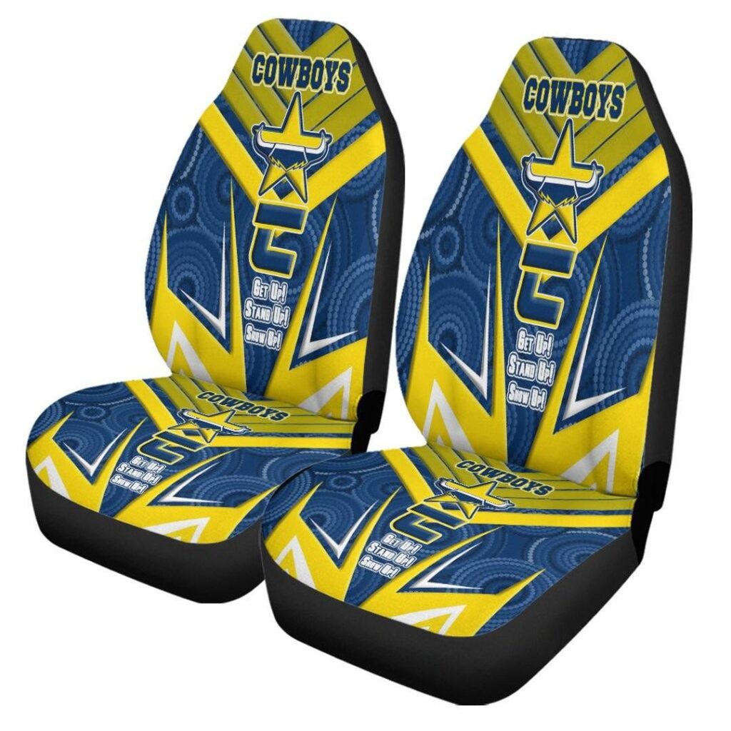 National Rugby League store - Loyal fans of North Queensland Cowboys's Set 2 Car Seat Cover:vintage National Rugby League suit,uniform,apparel,shirts,merch,hoodie,jackets,shorts,sweatshirt,outfits,clothes