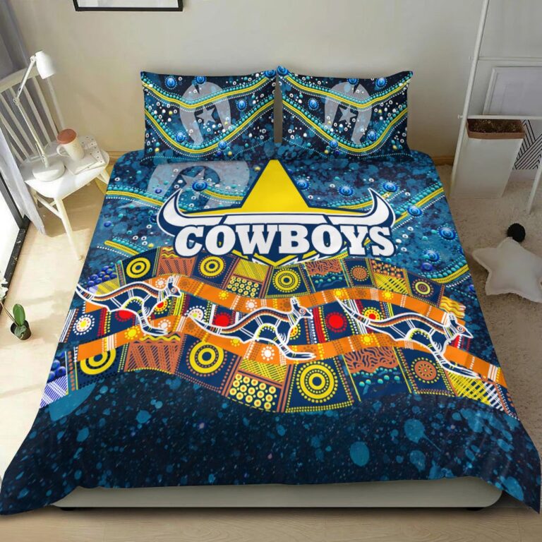 National Rugby League store - Loyal fans of North Queensland Cowboys's Bedding Duvet Cover + 1/2 Pillow Cases:vintage National Rugby League suit,uniform,apparel,shirts,merch,hoodie,jackets,shorts,sweatshirt,outfits,clothes
