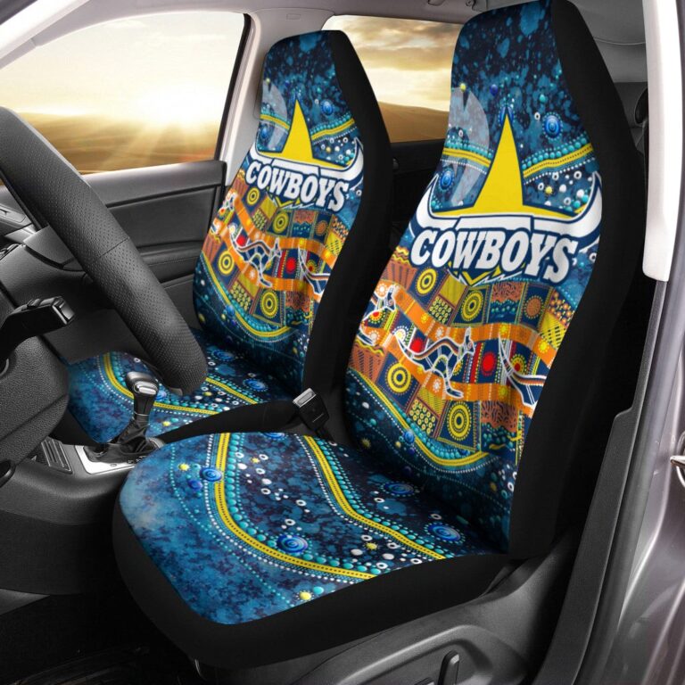 National Rugby League store - Loyal fans of North Queensland Cowboys's Set 2 Car Seat Cover:vintage National Rugby League suit,uniform,apparel,shirts,merch,hoodie,jackets,shorts,sweatshirt,outfits,clothes