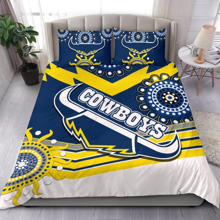 National Rugby League store - Loyal fans of North Queensland Cowboys's Bedding Duvet Cover + 1/2 Pillow Cases:vintage National Rugby League suit,uniform,apparel,shirts,merch,hoodie,jackets,shorts,sweatshirt,outfits,clothes