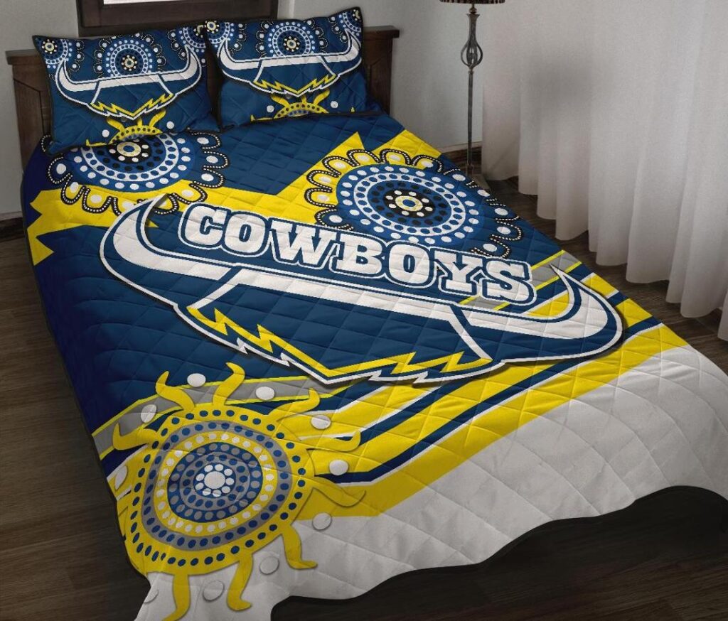 National Rugby League store - Loyal fans of North Queensland Cowboys's Quilt + 1/2 Pillow Cases:vintage National Rugby League suit,uniform,apparel,shirts,merch,hoodie,jackets,shorts,sweatshirt,outfits,clothes