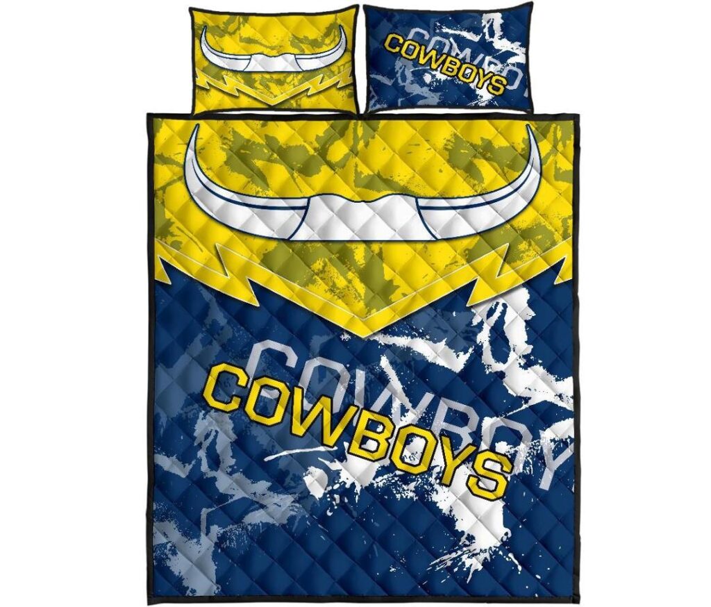 National Rugby League store - Loyal fans of North Queensland Cowboys's Quilt + 1/2 Pillow Cases:vintage National Rugby League suit,uniform,apparel,shirts,merch,hoodie,jackets,shorts,sweatshirt,outfits,clothes