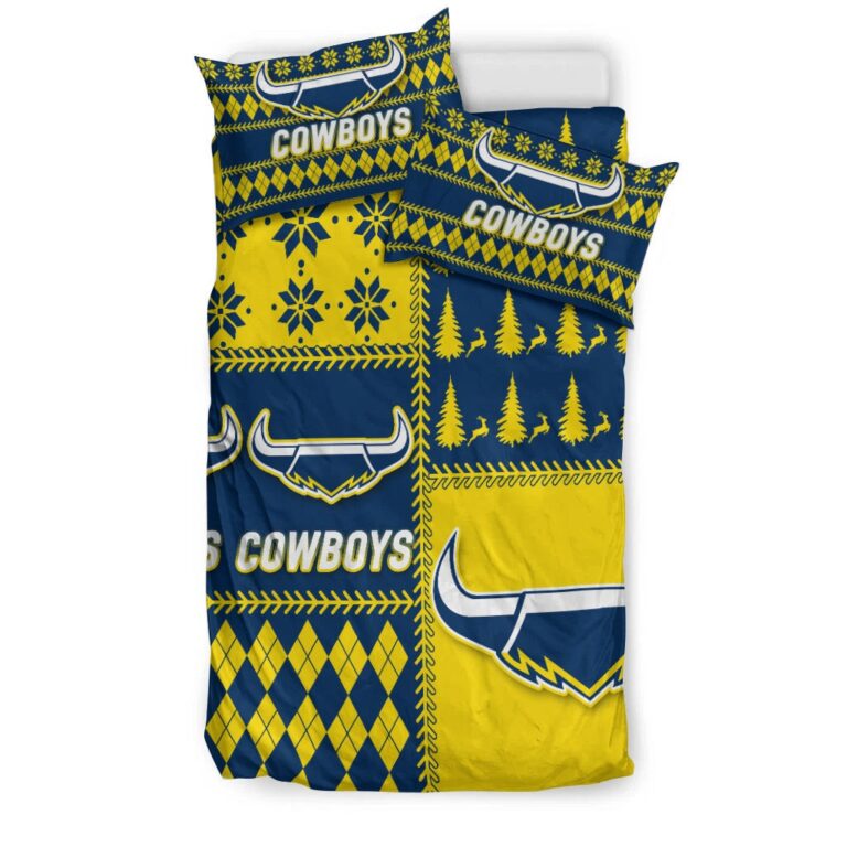 National Rugby League store - Loyal fans of North Queensland Cowboys's Bedding Duvet Cover + 1/2 Pillow Cases:vintage National Rugby League suit,uniform,apparel,shirts,merch,hoodie,jackets,shorts,sweatshirt,outfits,clothes