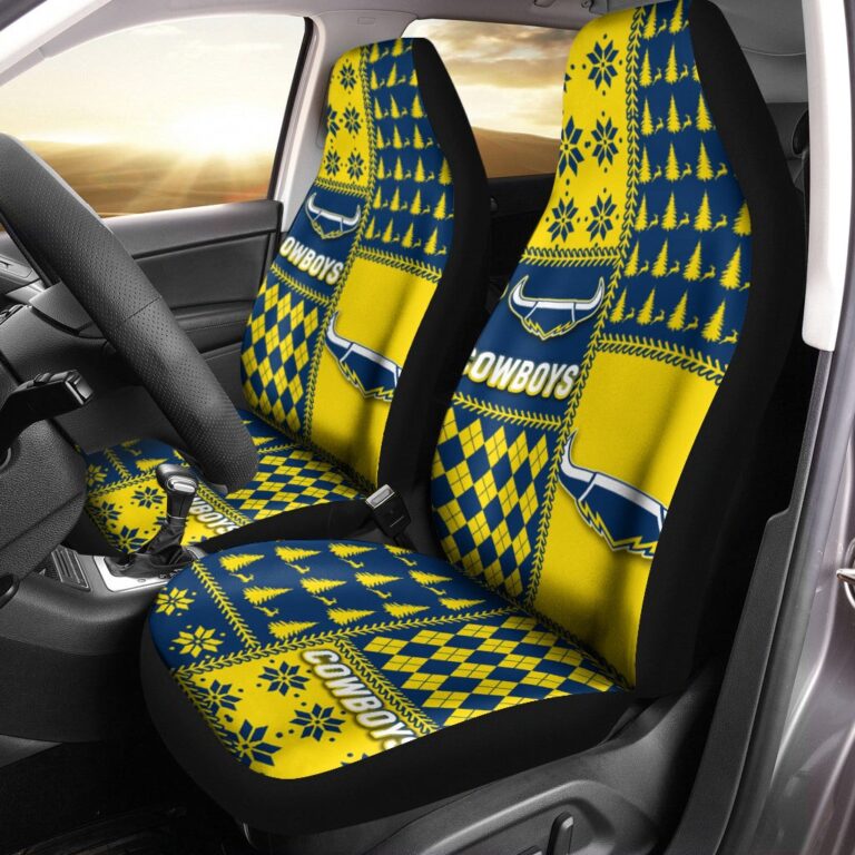 National Rugby League store - Loyal fans of North Queensland Cowboys's Set 2 Car Seat Cover:vintage National Rugby League suit,uniform,apparel,shirts,merch,hoodie,jackets,shorts,sweatshirt,outfits,clothes