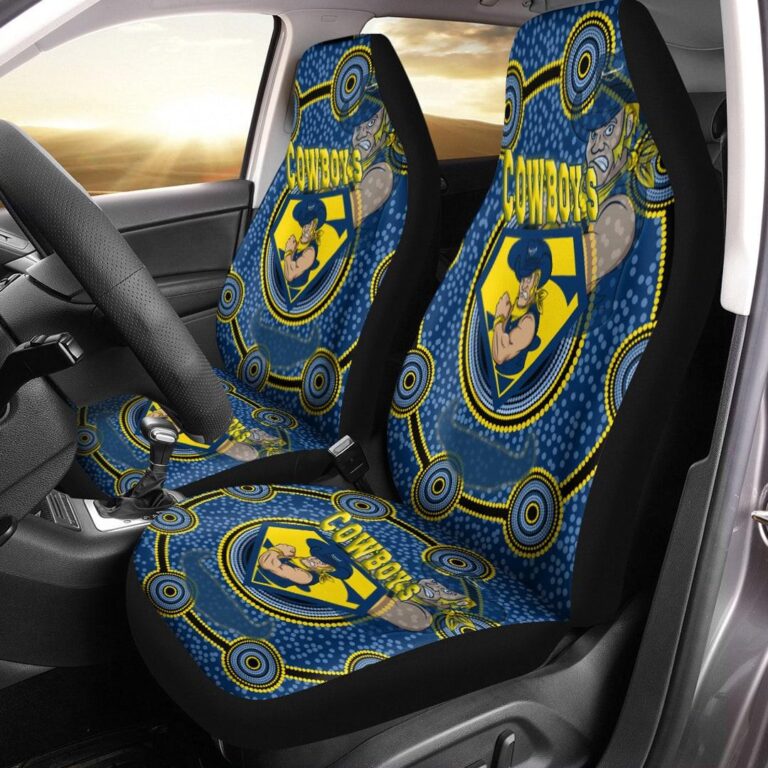 National Rugby League store - Loyal fans of North Queensland Cowboys's Set 2 Car Seat Cover:vintage National Rugby League suit,uniform,apparel,shirts,merch,hoodie,jackets,shorts,sweatshirt,outfits,clothes
