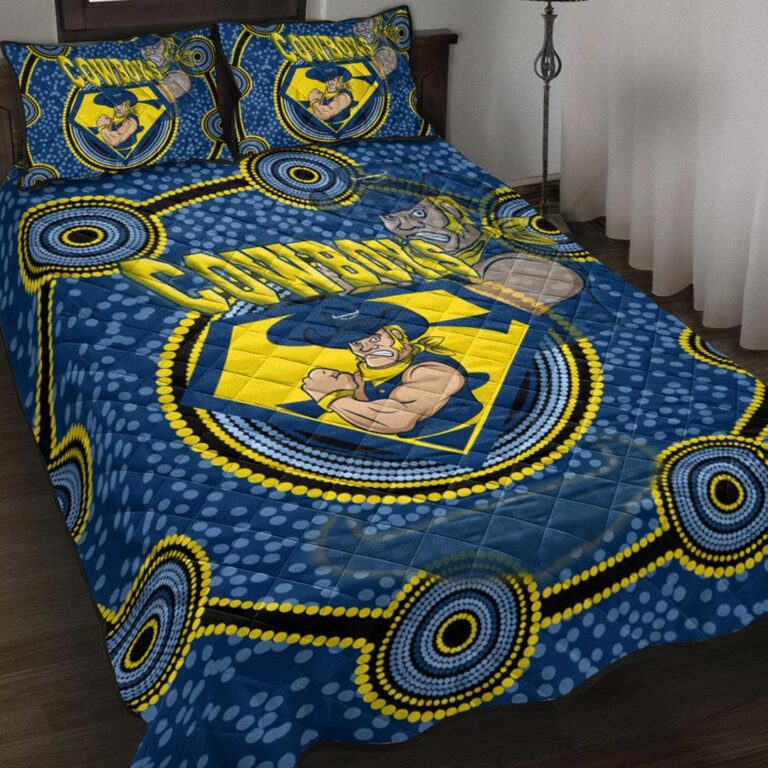National Rugby League store - Loyal fans of North Queensland Cowboys's Quilt + 1/2 Pillow Cases:vintage National Rugby League suit,uniform,apparel,shirts,merch,hoodie,jackets,shorts,sweatshirt,outfits,clothes