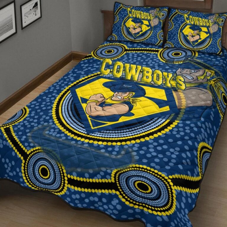 National Rugby League store - Loyal fans of North Queensland Cowboys's Quilt + 1/2 Pillow Cases:vintage National Rugby League suit,uniform,apparel,shirts,merch,hoodie,jackets,shorts,sweatshirt,outfits,clothes