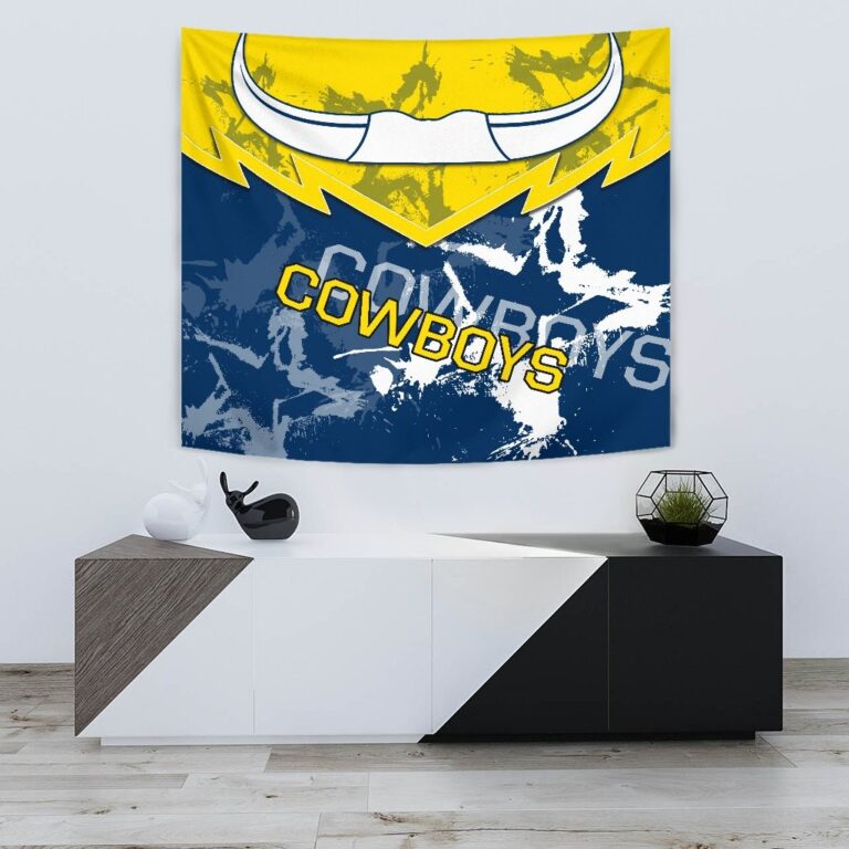 National Rugby League store - Loyal fans of North Queensland Cowboys's Wall Tapestry:vintage National Rugby League suit,uniform,apparel,shirts,merch,hoodie,jackets,shorts,sweatshirt,outfits,clothes