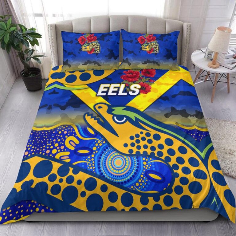 National Rugby League store - Loyal fans of Parramatta Eels's Bedding Duvet Cover + 1/2 Pillow Cases:vintage National Rugby League suit,uniform,apparel,shirts,merch,hoodie,jackets,shorts,sweatshirt,outfits,clothes