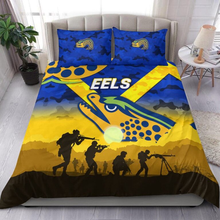 National Rugby League store - Loyal fans of Parramatta Eels's Bedding Duvet Cover + 1/2 Pillow Cases:vintage National Rugby League suit,uniform,apparel,shirts,merch,hoodie,jackets,shorts,sweatshirt,outfits,clothes