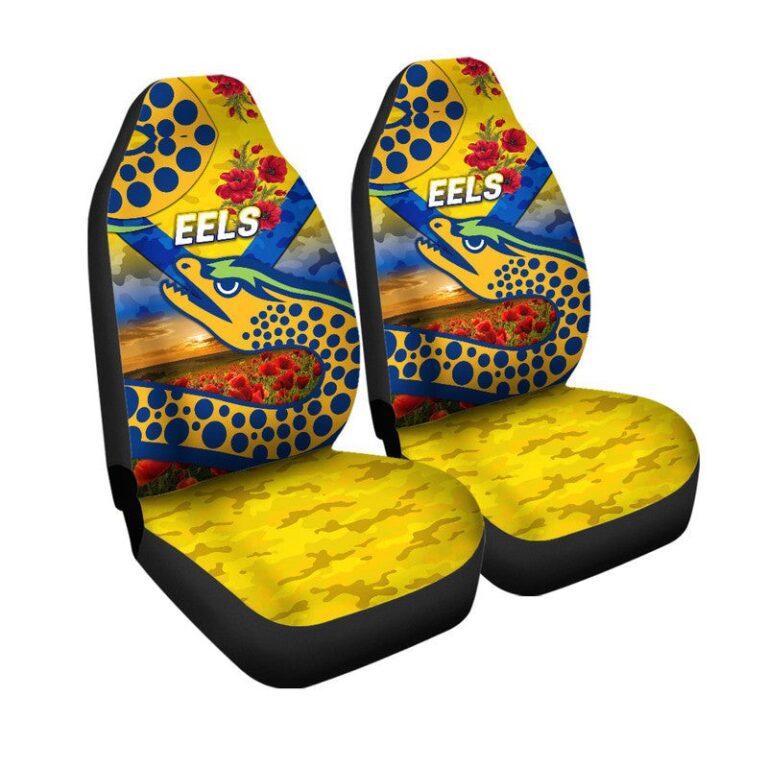 National Rugby League store - Loyal fans of Parramatta Eels's Set 2 Car Seat Cover:vintage National Rugby League suit,uniform,apparel,shirts,merch,hoodie,jackets,shorts,sweatshirt,outfits,clothes