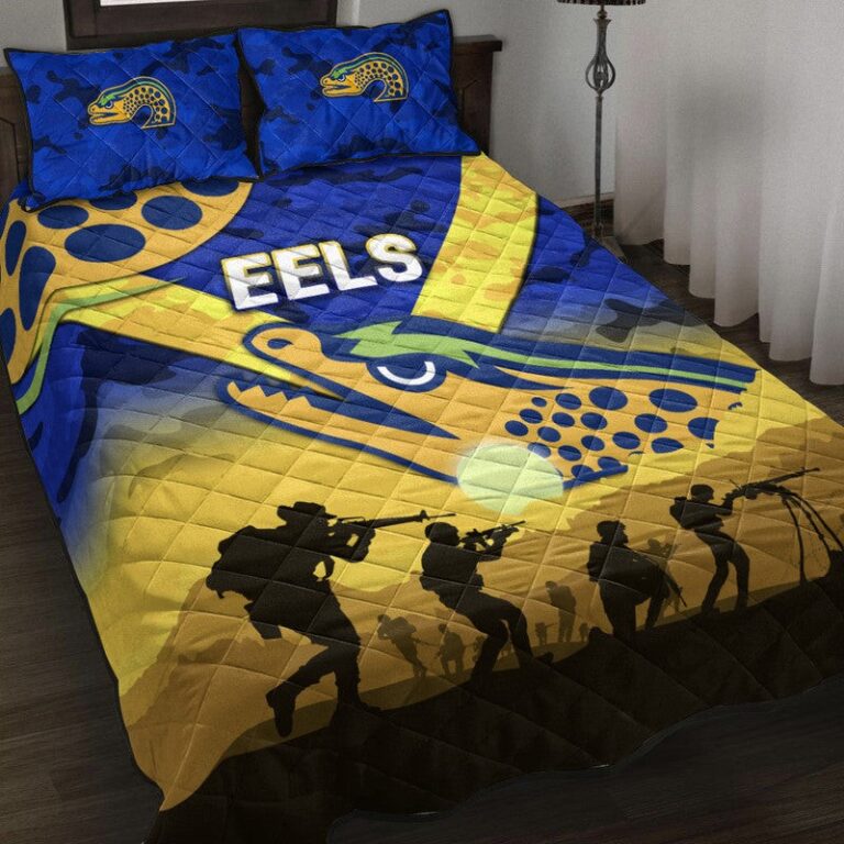 National Rugby League store - Loyal fans of Parramatta Eels's Quilt + 1/2 Pillow Cases:vintage National Rugby League suit,uniform,apparel,shirts,merch,hoodie,jackets,shorts,sweatshirt,outfits,clothes