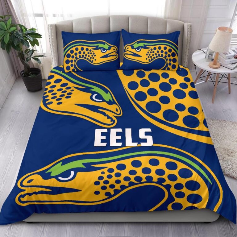 National Rugby League store - Loyal fans of Parramatta Eels's Bedding Duvet Cover + 1/2 Pillow Cases:vintage National Rugby League suit,uniform,apparel,shirts,merch,hoodie,jackets,shorts,sweatshirt,outfits,clothes