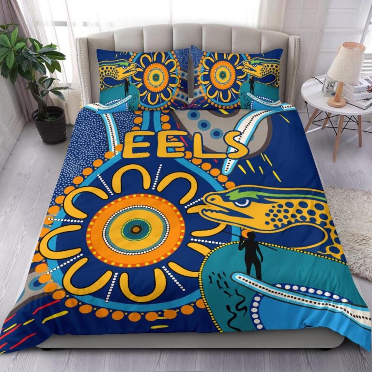 National Rugby League store - Loyal fans of Parramatta Eels's Bedding Duvet Cover + 1/2 Pillow Cases:vintage National Rugby League suit,uniform,apparel,shirts,merch,hoodie,jackets,shorts,sweatshirt,outfits,clothes