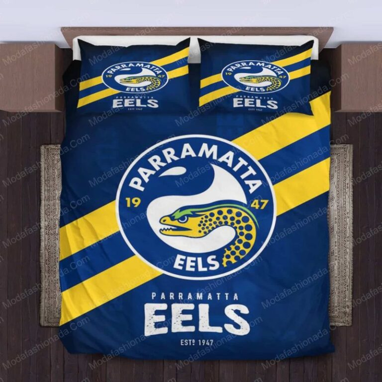 National Rugby League store - Loyal fans of Parramatta Eels's Bedding Duvet Cover + 1/2 Pillow Cases:vintage National Rugby League suit,uniform,apparel,shirts,merch,hoodie,jackets,shorts,sweatshirt,outfits,clothes