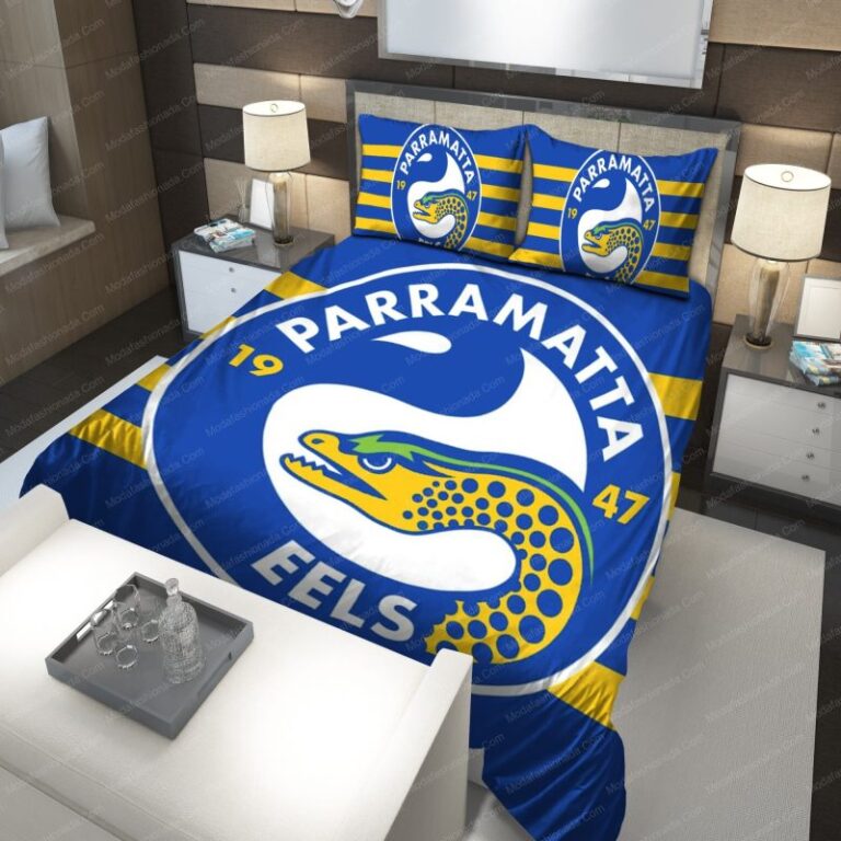 National Rugby League store - Loyal fans of Parramatta Eels's Bedding Duvet Cover + 1/2 Pillow Cases:vintage National Rugby League suit,uniform,apparel,shirts,merch,hoodie,jackets,shorts,sweatshirt,outfits,clothes