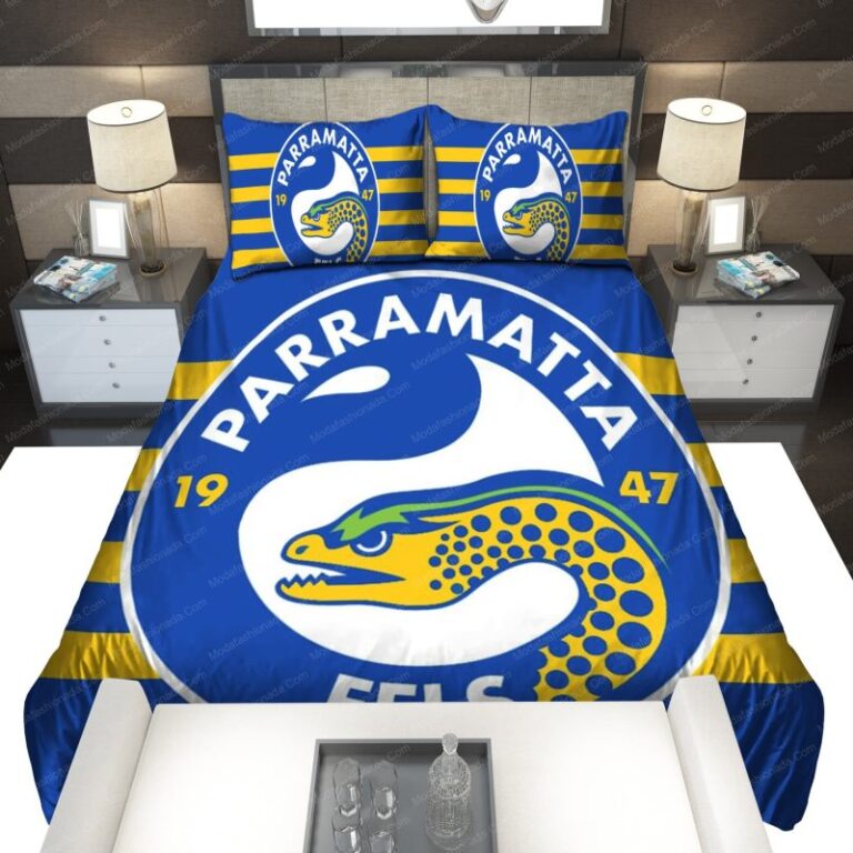 National Rugby League store - Loyal fans of Parramatta Eels's Bedding Duvet Cover + 1/2 Pillow Cases:vintage National Rugby League suit,uniform,apparel,shirts,merch,hoodie,jackets,shorts,sweatshirt,outfits,clothes
