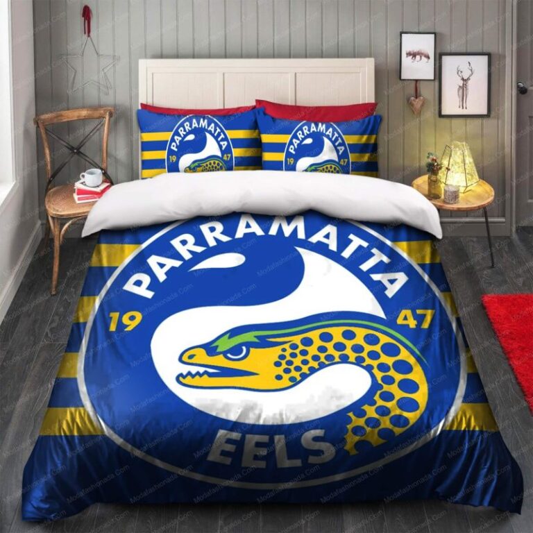 National Rugby League store - Loyal fans of Parramatta Eels's Bedding Duvet Cover + 1/2 Pillow Cases:vintage National Rugby League suit,uniform,apparel,shirts,merch,hoodie,jackets,shorts,sweatshirt,outfits,clothes