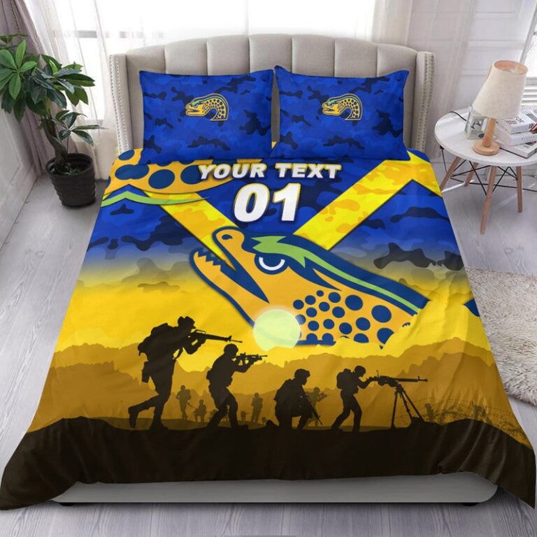 National Rugby League store - Loyal fans of Parramatta Eels's Bedding Duvet Cover + 1/2 Pillow Cases:vintage National Rugby League suit,uniform,apparel,shirts,merch,hoodie,jackets,shorts,sweatshirt,outfits,clothes