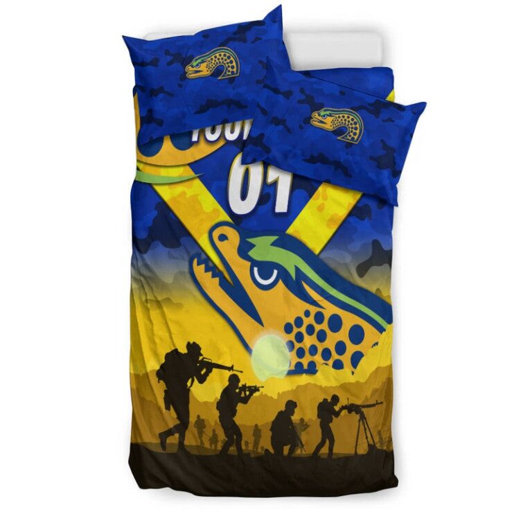 National Rugby League store - Loyal fans of Parramatta Eels's Bedding Duvet Cover + 1/2 Pillow Cases:vintage National Rugby League suit,uniform,apparel,shirts,merch,hoodie,jackets,shorts,sweatshirt,outfits,clothes