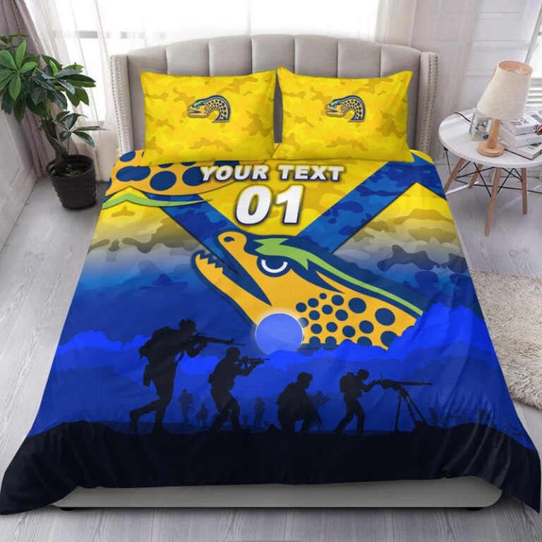 National Rugby League store - Loyal fans of Parramatta Eels's Bedding Duvet Cover + 1/2 Pillow Cases:vintage National Rugby League suit,uniform,apparel,shirts,merch,hoodie,jackets,shorts,sweatshirt,outfits,clothes