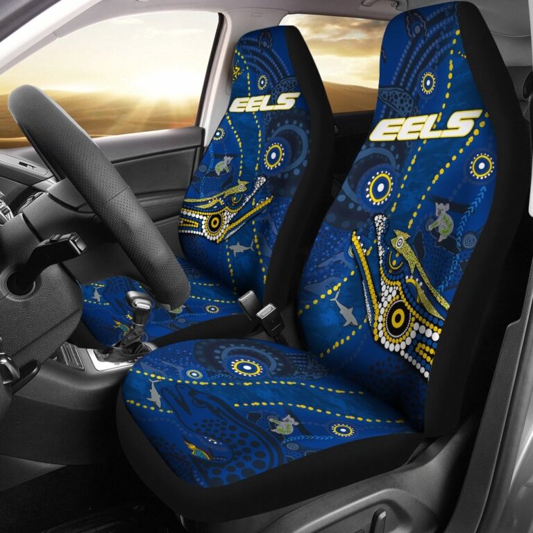 National Rugby League store - Loyal fans of Parramatta Eels's Set 2 Car Seat Cover:vintage National Rugby League suit,uniform,apparel,shirts,merch,hoodie,jackets,shorts,sweatshirt,outfits,clothes