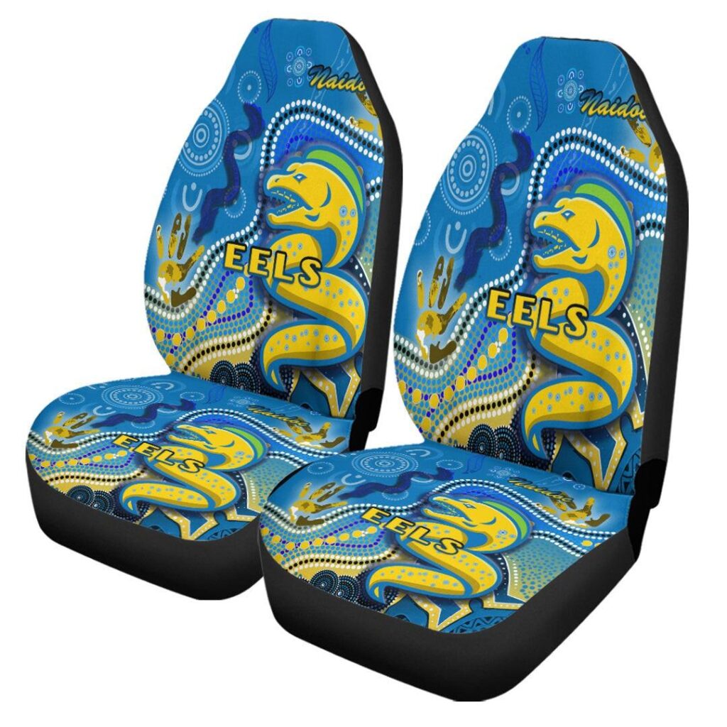 National Rugby League store - Loyal fans of Parramatta Eels's Set 2 Car Seat Cover:vintage National Rugby League suit,uniform,apparel,shirts,merch,hoodie,jackets,shorts,sweatshirt,outfits,clothes