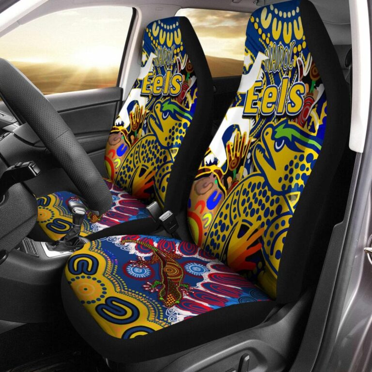 National Rugby League store - Loyal fans of Parramatta Eels's Set 2 Car Seat Cover:vintage National Rugby League suit,uniform,apparel,shirts,merch,hoodie,jackets,shorts,sweatshirt,outfits,clothes