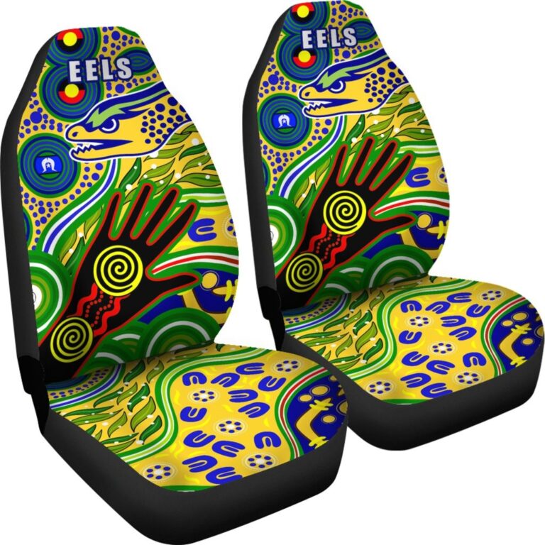 National Rugby League store - Loyal fans of Parramatta Eels's Set 2 Car Seat Cover:vintage National Rugby League suit,uniform,apparel,shirts,merch,hoodie,jackets,shorts,sweatshirt,outfits,clothes