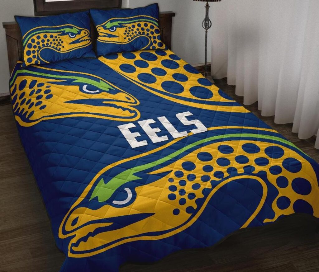 National Rugby League store - Loyal fans of Parramatta Eels's Quilt + 1/2 Pillow Cases:vintage National Rugby League suit,uniform,apparel,shirts,merch,hoodie,jackets,shorts,sweatshirt,outfits,clothes