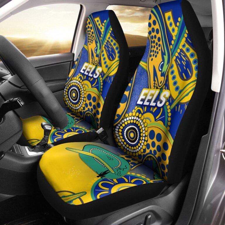 National Rugby League store - Loyal fans of Parramatta Eels's Set 2 Car Seat Cover:vintage National Rugby League suit,uniform,apparel,shirts,merch,hoodie,jackets,shorts,sweatshirt,outfits,clothes