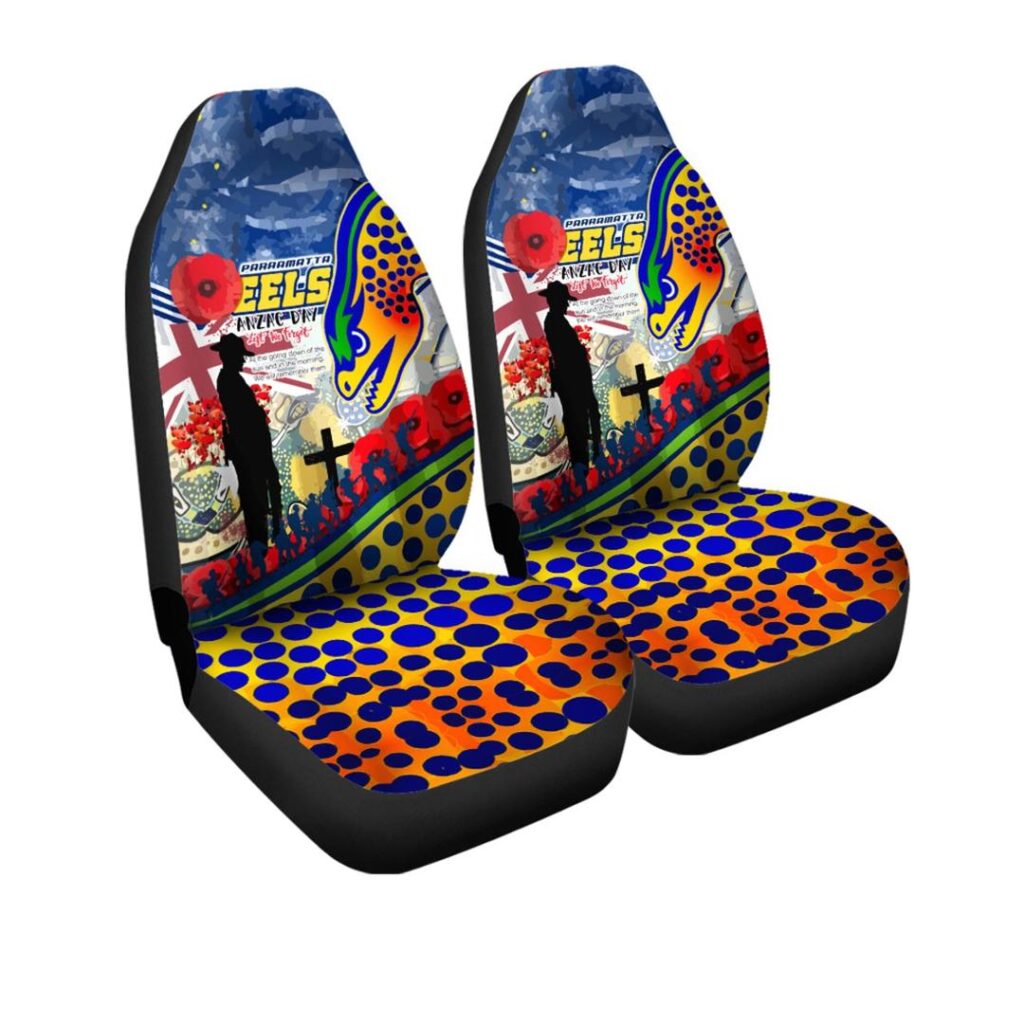 National Rugby League store - Loyal fans of Parramatta Eels's Set 2 Car Seat Cover:vintage National Rugby League suit,uniform,apparel,shirts,merch,hoodie,jackets,shorts,sweatshirt,outfits,clothes