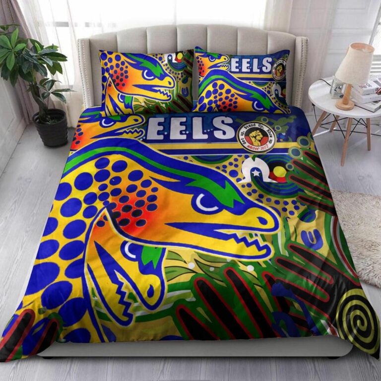 National Rugby League store - Loyal fans of Parramatta Eels's Bedding Duvet Cover + 1/2 Pillow Cases:vintage National Rugby League suit,uniform,apparel,shirts,merch,hoodie,jackets,shorts,sweatshirt,outfits,clothes