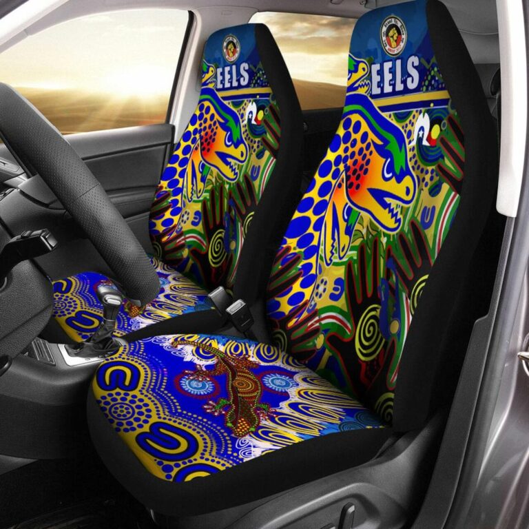 National Rugby League store - Loyal fans of Parramatta Eels's Set 2 Car Seat Cover:vintage National Rugby League suit,uniform,apparel,shirts,merch,hoodie,jackets,shorts,sweatshirt,outfits,clothes