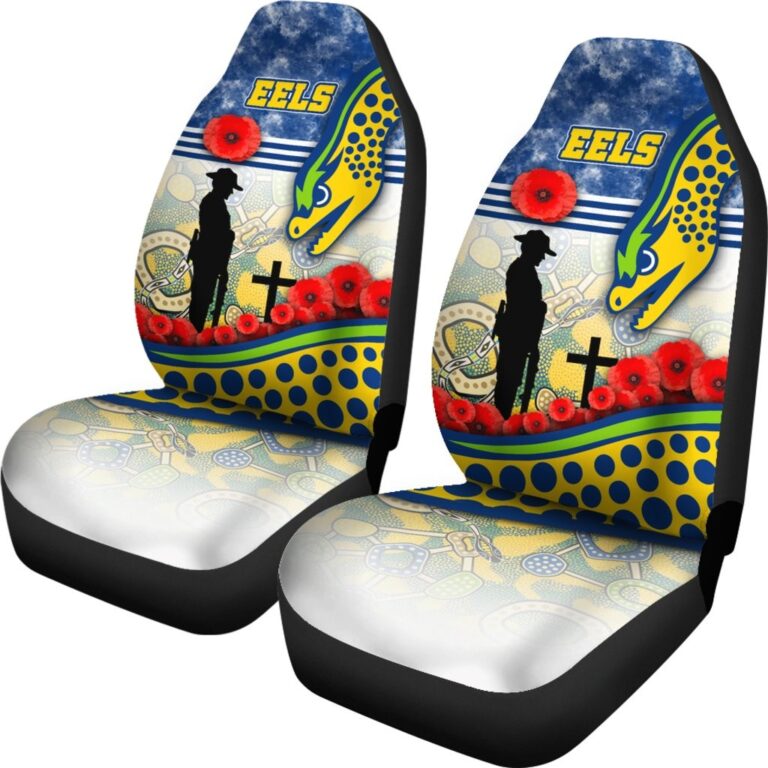 National Rugby League store - Loyal fans of Parramatta Eels's Set 2 Car Seat Cover:vintage National Rugby League suit,uniform,apparel,shirts,merch,hoodie,jackets,shorts,sweatshirt,outfits,clothes