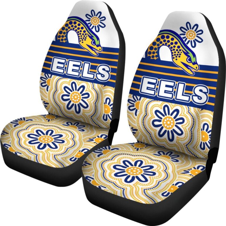 National Rugby League store - Loyal fans of Parramatta Eels's Set 2 Car Seat Cover:vintage National Rugby League suit,uniform,apparel,shirts,merch,hoodie,jackets,shorts,sweatshirt,outfits,clothes
