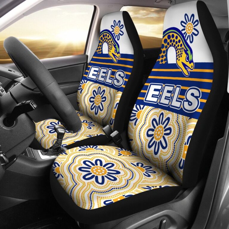 National Rugby League store - Loyal fans of Parramatta Eels's Set 2 Car Seat Cover:vintage National Rugby League suit,uniform,apparel,shirts,merch,hoodie,jackets,shorts,sweatshirt,outfits,clothes