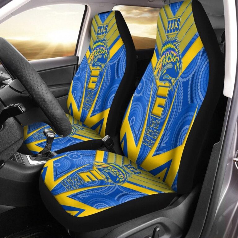 National Rugby League store - Loyal fans of Parramatta Eels's Set 2 Car Seat Cover:vintage National Rugby League suit,uniform,apparel,shirts,merch,hoodie,jackets,shorts,sweatshirt,outfits,clothes