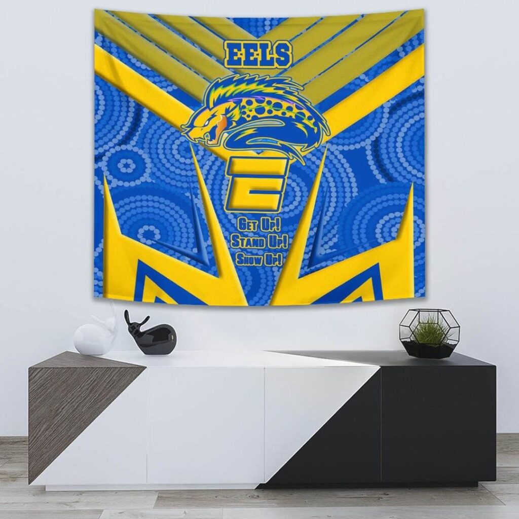 National Rugby League store - Loyal fans of Parramatta Eels's Wall Tapestry:vintage National Rugby League suit,uniform,apparel,shirts,merch,hoodie,jackets,shorts,sweatshirt,outfits,clothes