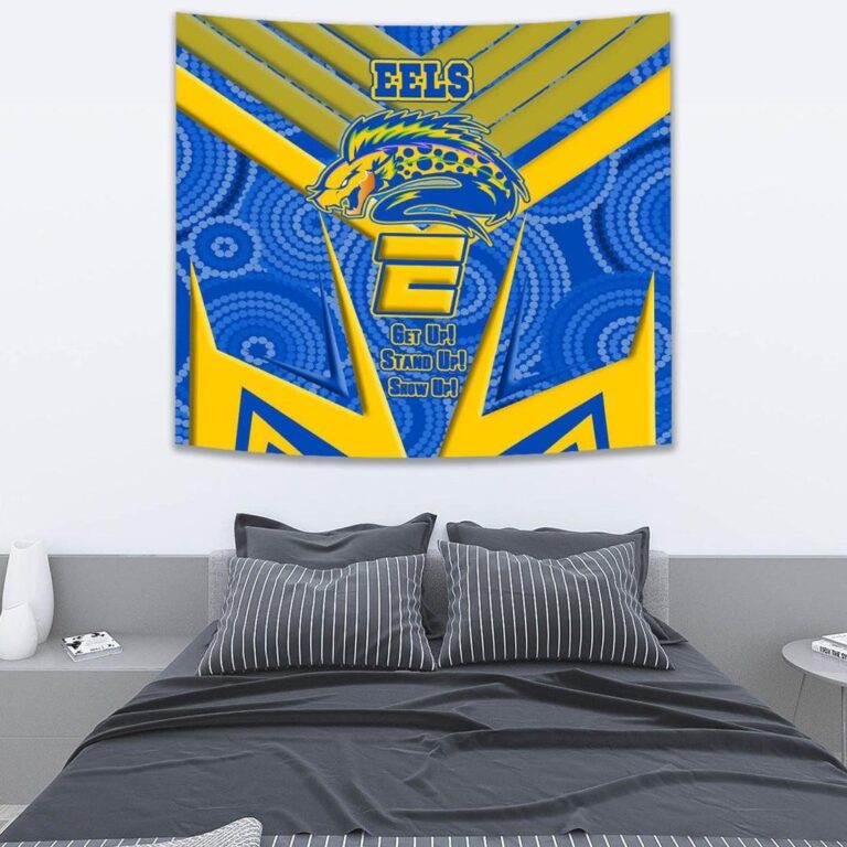 National Rugby League store - Loyal fans of Parramatta Eels's Wall Tapestry:vintage National Rugby League suit,uniform,apparel,shirts,merch,hoodie,jackets,shorts,sweatshirt,outfits,clothes