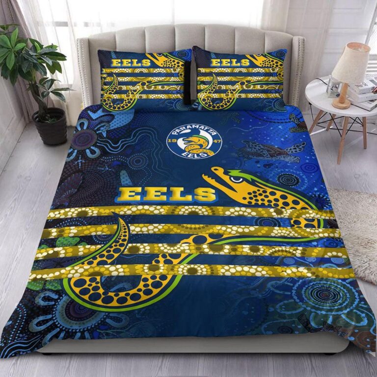National Rugby League store - Loyal fans of Parramatta Eels's Bedding Duvet Cover + 1/2 Pillow Cases:vintage National Rugby League suit,uniform,apparel,shirts,merch,hoodie,jackets,shorts,sweatshirt,outfits,clothes