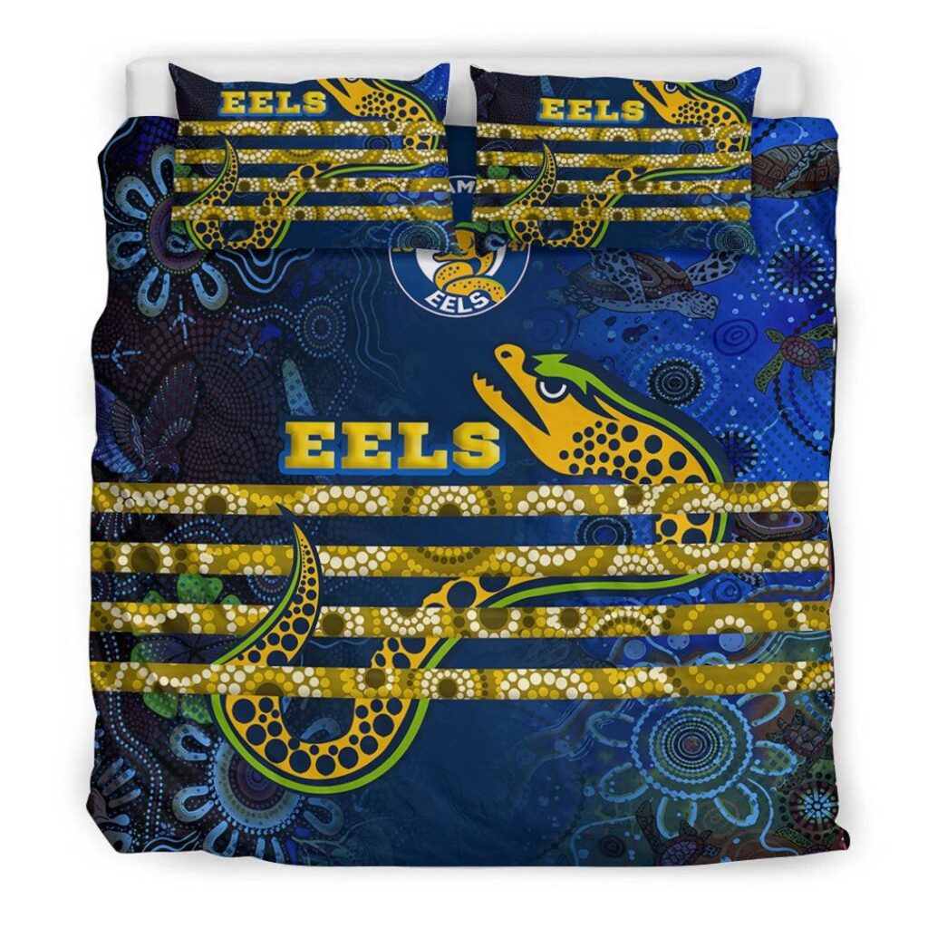 National Rugby League store - Loyal fans of Parramatta Eels's Bedding Duvet Cover + 1/2 Pillow Cases:vintage National Rugby League suit,uniform,apparel,shirts,merch,hoodie,jackets,shorts,sweatshirt,outfits,clothes